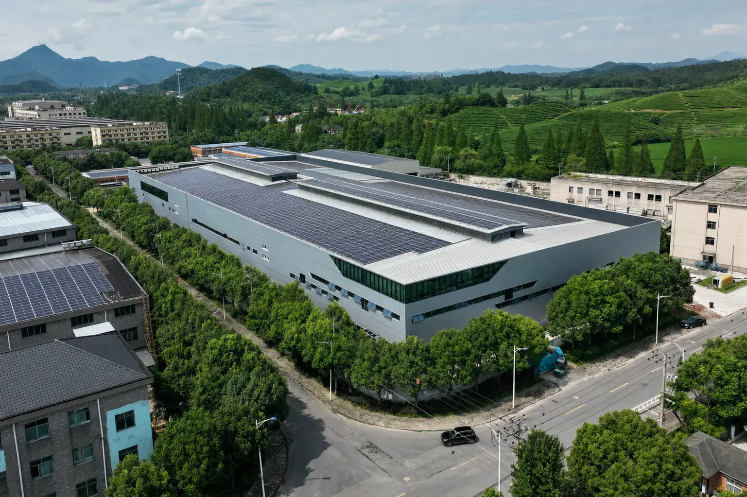 Aerial view of the modern central production site