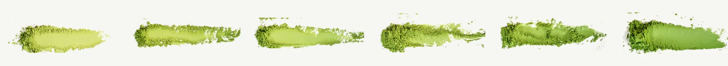六种抹茶粉的原始色泽参考